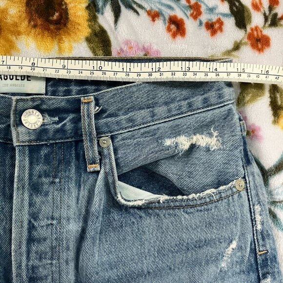 Agolde 90's Jeans Womens 27 Distressed High Rise Straight Leg Made USA - Picture 8 of 10